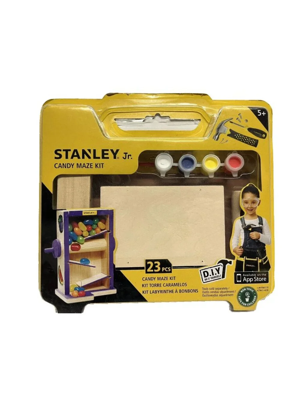 Stanley Jr. DIY Candy Maze Kit 23 Pcs Age 5+ New in Package Tools NOT included